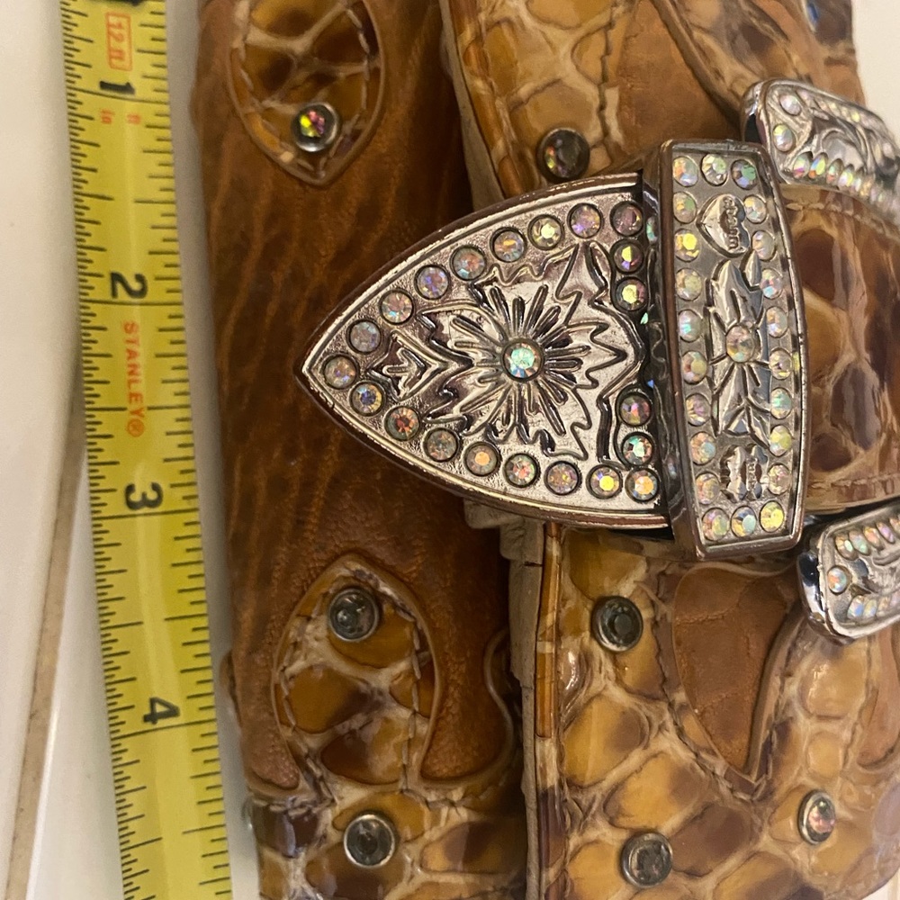 Leather and Rhinestone wallet - Picture 6 of 8